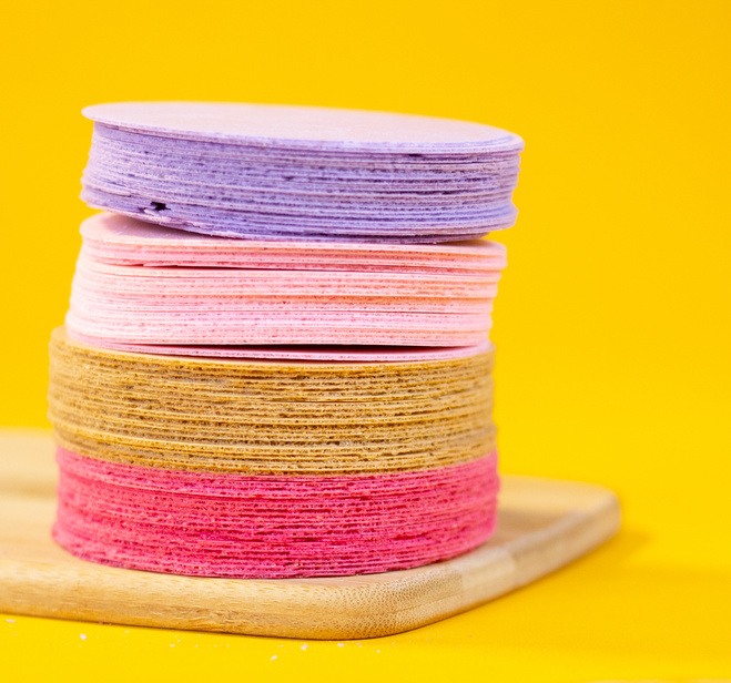 Oblea Wafers with Different Flavors and Colors